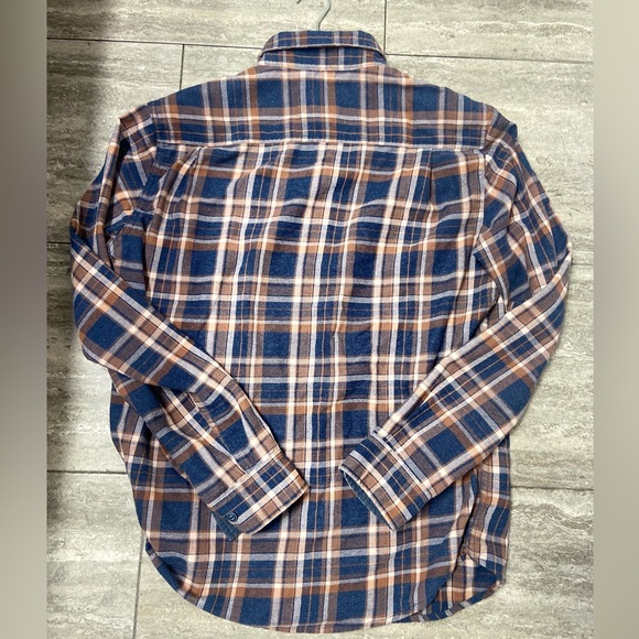 Shirts Vintage Blue And Brown Flannel Button Up Mens Poshmark